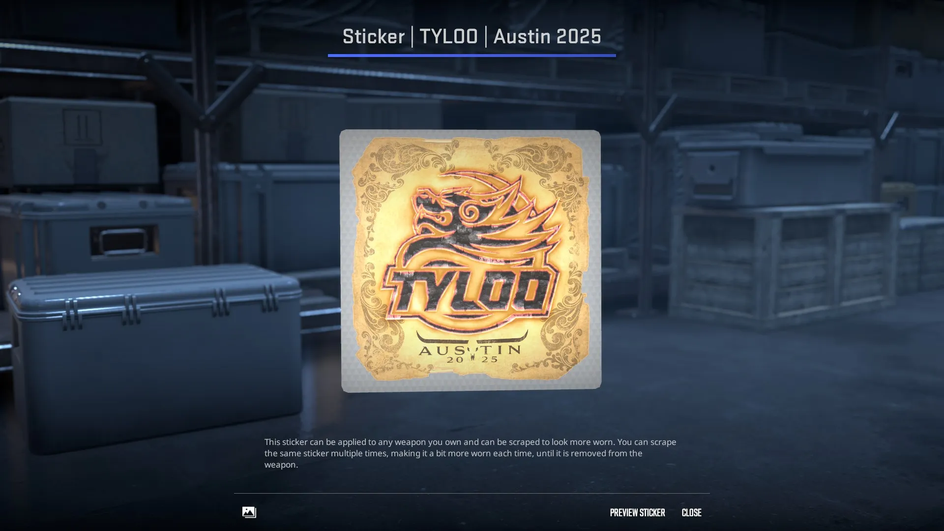 Sticker | TYLOO | Austin 2025